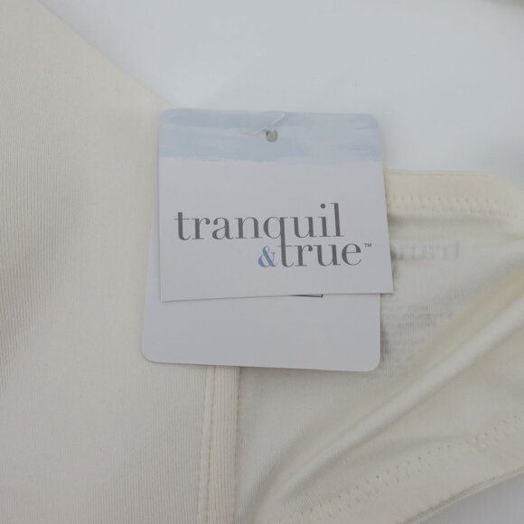Tranquil & True Womens Plus Size 3X Bra Wire Free Lightly Lined Solid White NEW - Picture 11 of 15